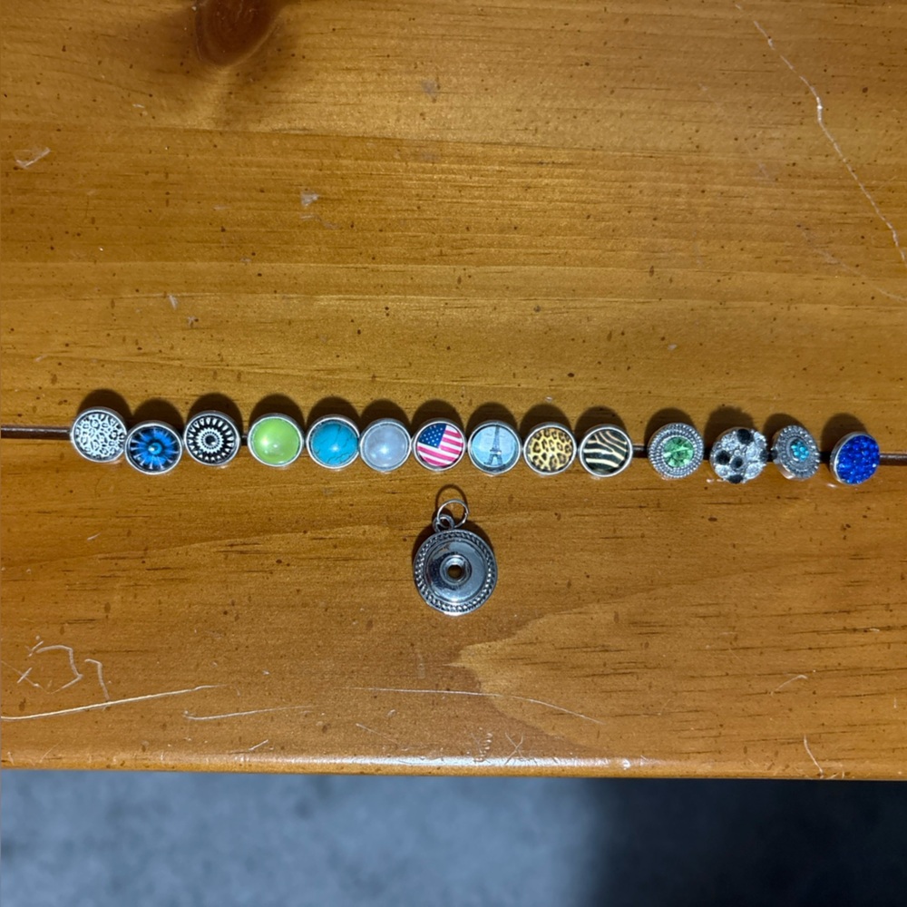 Colorful GingerSnap Pendant and 14 inserts